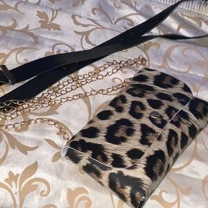 Animal print waist or shoulder bag